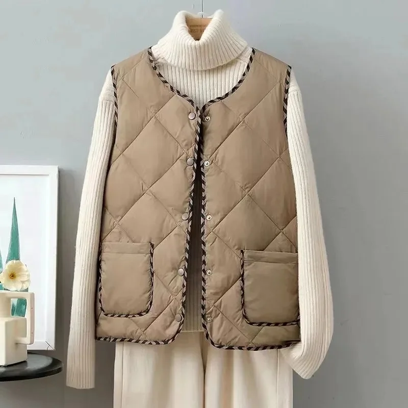 Осень/зима 2025 новое пальто без рукавов большой размер пуховая куртка с хлопковой