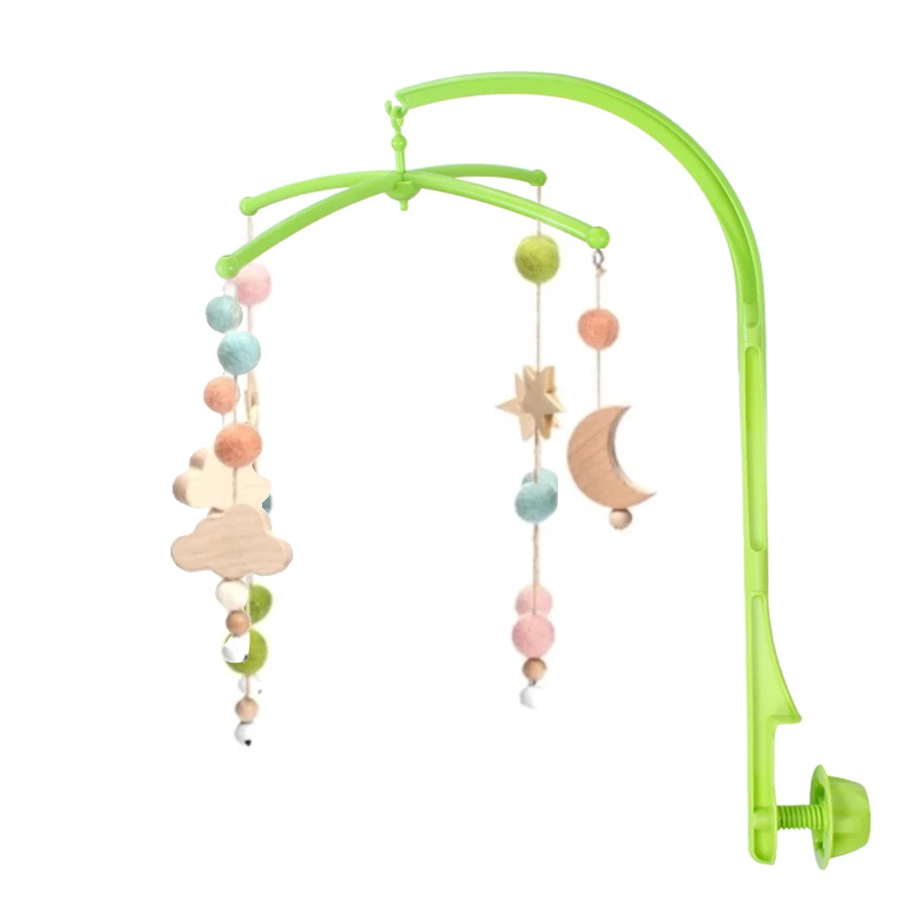 

25.59in 360° Baby Crib Mobile Hanging Bed Bell Holder Music Box Holder Decorative Arm Bracket Baby Bed Stent Set Nut Screw