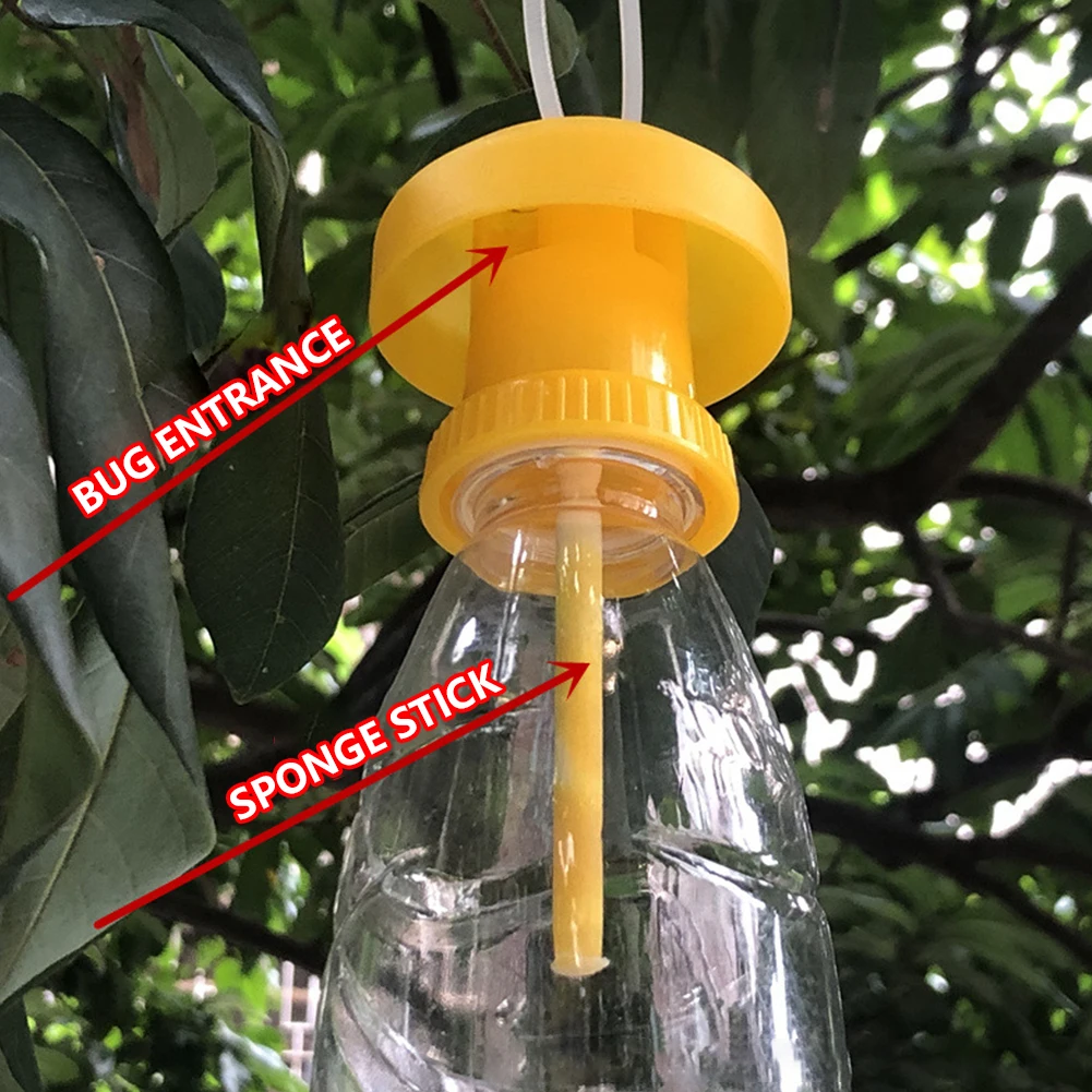 

Hanging Fruit Fly Trap Killer Plastic Drosophila Attractant Insect Pest Catcher Farm Orchard Vegetable Garden Gadget