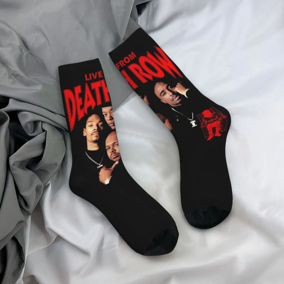 Уютные носки унисекс с рисунком Доктор Дре Тупак из сериала Death Row Веселые для