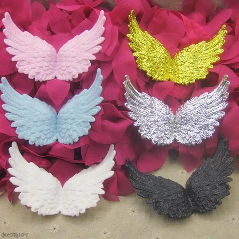 6 шт./лот Золотые/белые/синие Крылья Ангела ремесло Рождественское украшение