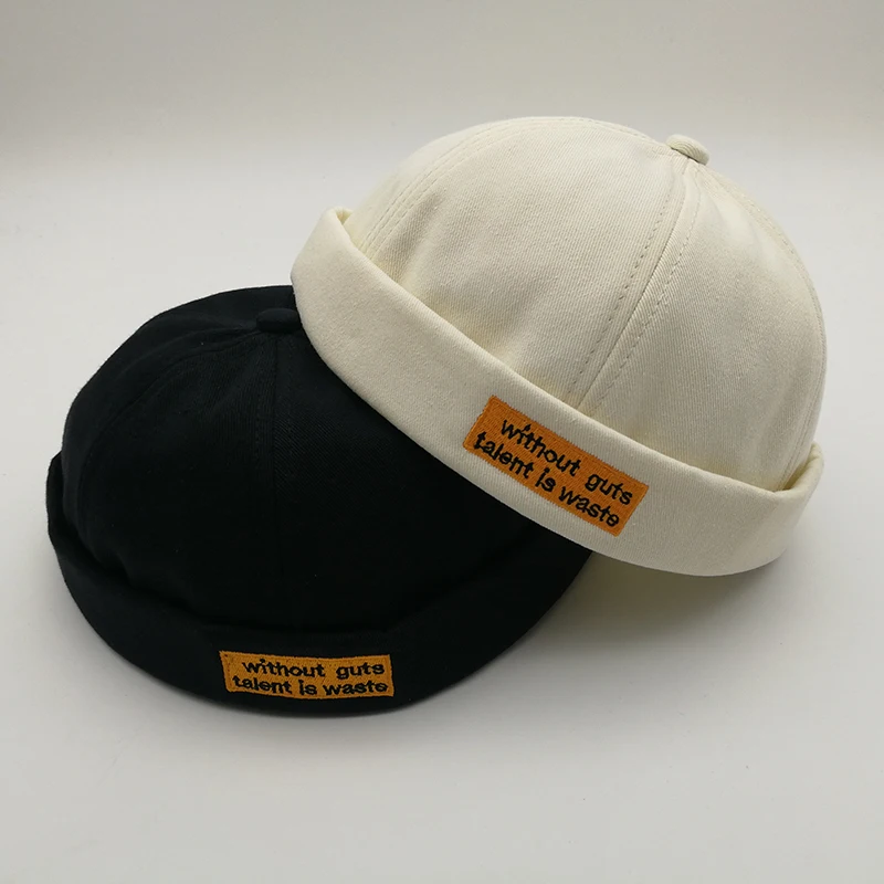 

Style Yupi No Brim Skullcap Female Japanese-Style Retro Fashion Couple Student Hip-Hop Street Chinese Landlord Hat Male