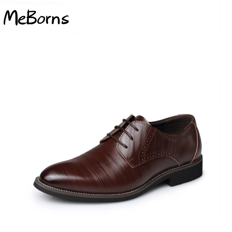 

Новинка 2022, мужские классические туфли, Кожаные Деловые свадебные туфли, оксфорды, офисные туфли, коричневые туфли, искусственная кожа 38-48