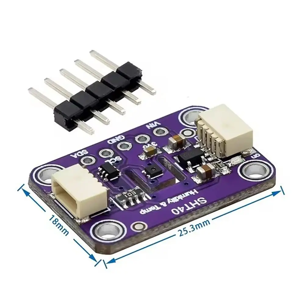 Фото Модуль измерения температуры и влажности SHT40 SHT41 SHT45 IIC I2C 3.3V-5V, датчик влажности с низким энергопотреблением для QWIIC №5