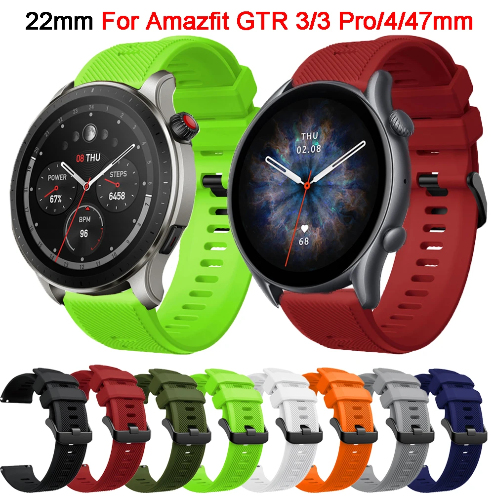 

Силиконовый ремешок для смарт-часов Amazfit GTR 3 Pro, браслет для смарт-часов Amazfit GTR 2/47 мм/4, ограниченная серия, спортивный ремешок, аксессуары