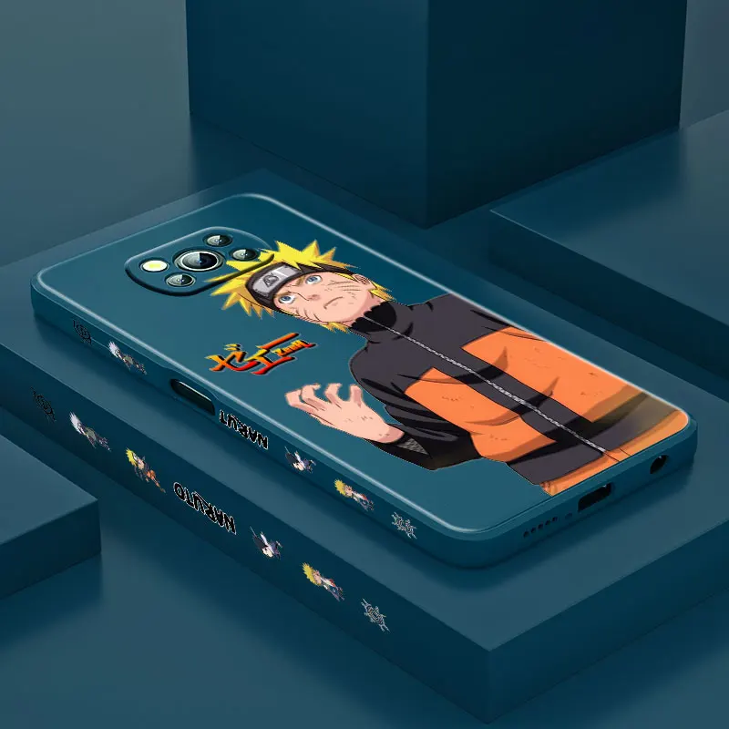 

Naruto Friends Anime For Xiaomi POCO X3 NFC F3 GT M3 M2 Pro C3 X2 Mix4 11 Ultra Silicone Liquid Left Phone Case Funda Coque Capa