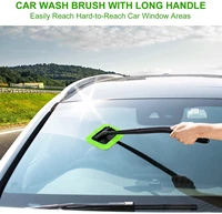 new windshield window cleaning tool microfiber stick with handle easy demisters windshield cleaner kit car cleaning tool
