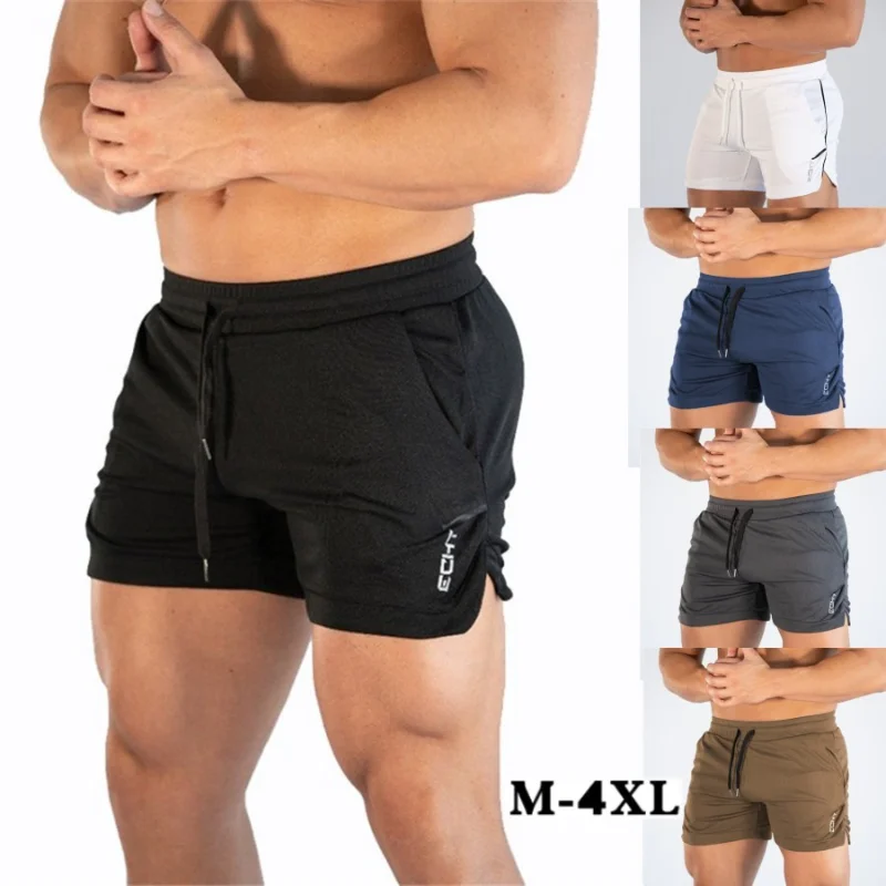 

Mens Gym Training Shorts Men Sports Casual Clothing Fitness Workout Running Grid quick-drying compression Shorts Athletics