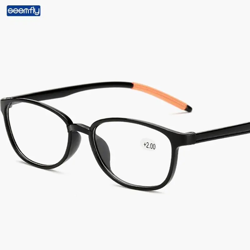 

Очки для чтения Seemfly TR90 с прозрачными линзами, лёгкие аксессуары для мужчин и женщин, при пресбиопии, полная оправа, + 2022 + 1,0