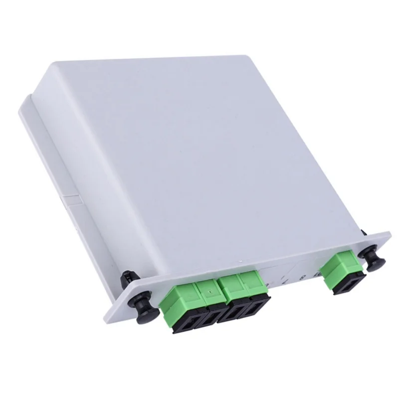 Фото Оптический сплиттер 1x4 с разъемом SC/APC, одномодовый, на основе PLC, модуль для оптоволокна №5
