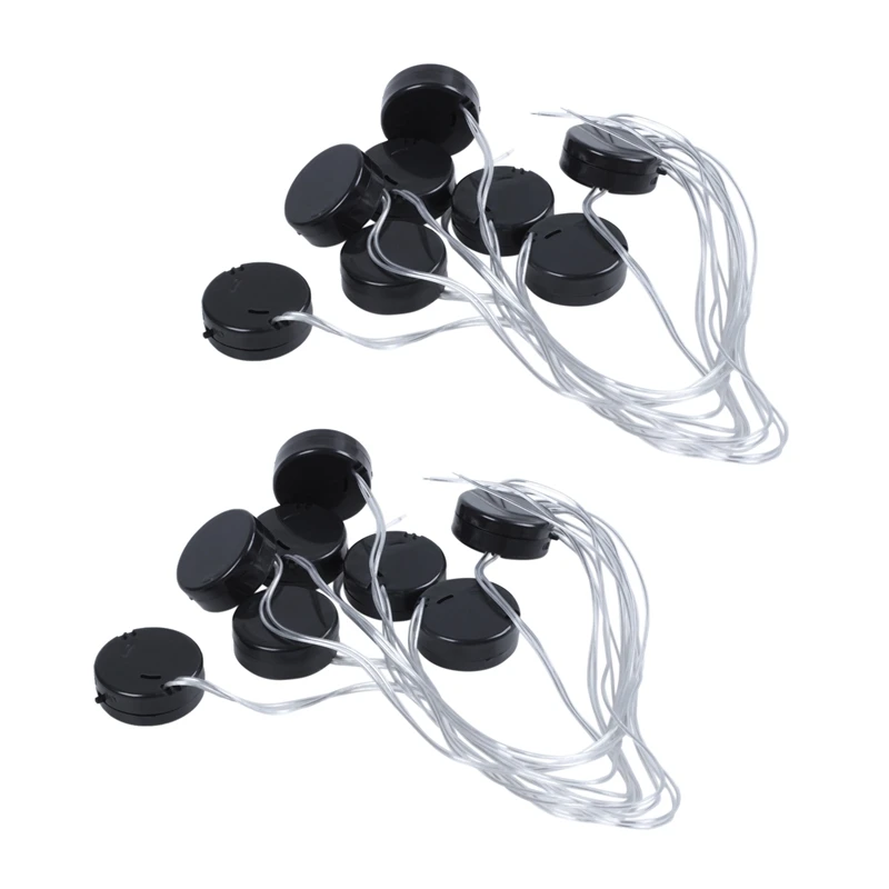 

16Pcs Black Wire Lead 2X3V CR2032 Coin Cell Button Battery Holder Case