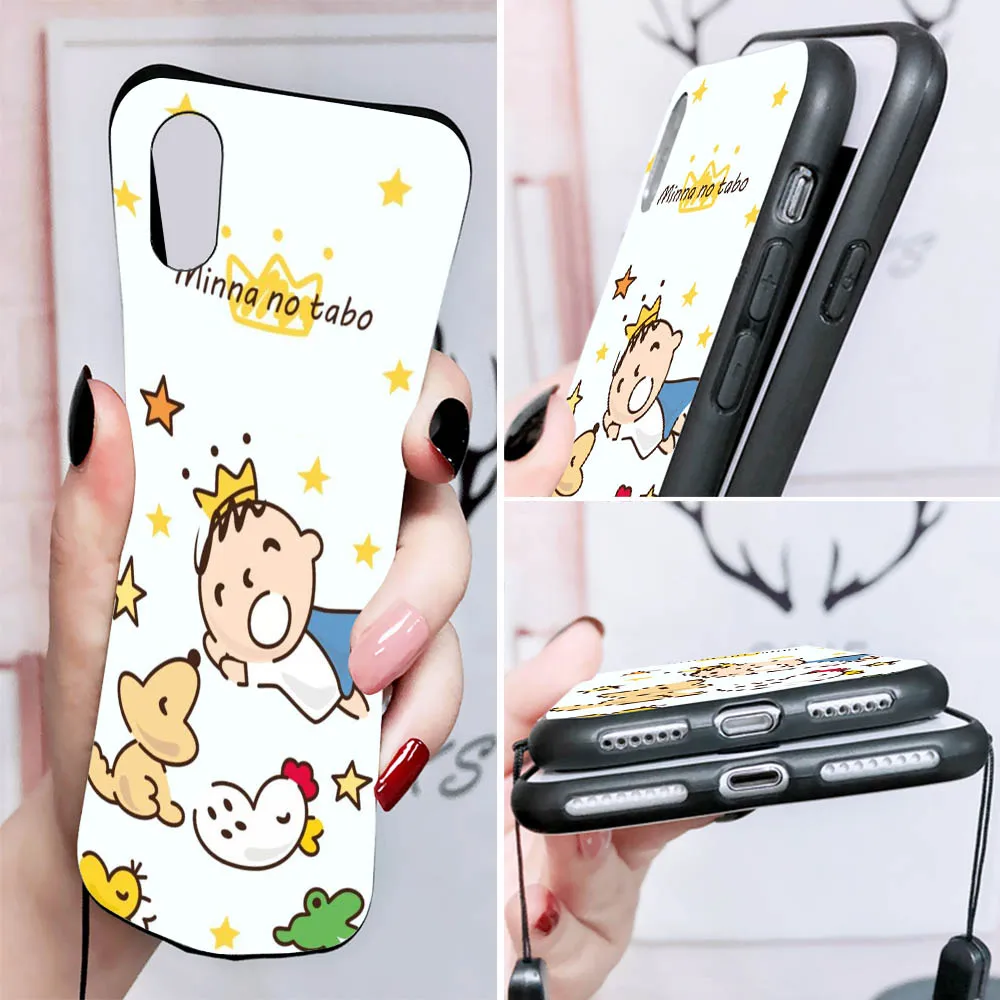 Minna No Tabo Cover for Realme 3 3I 5 5I 5S 6 6S 6I 7 7I C17 C15 C2 C3 X2 XT Pro Black Phone Case