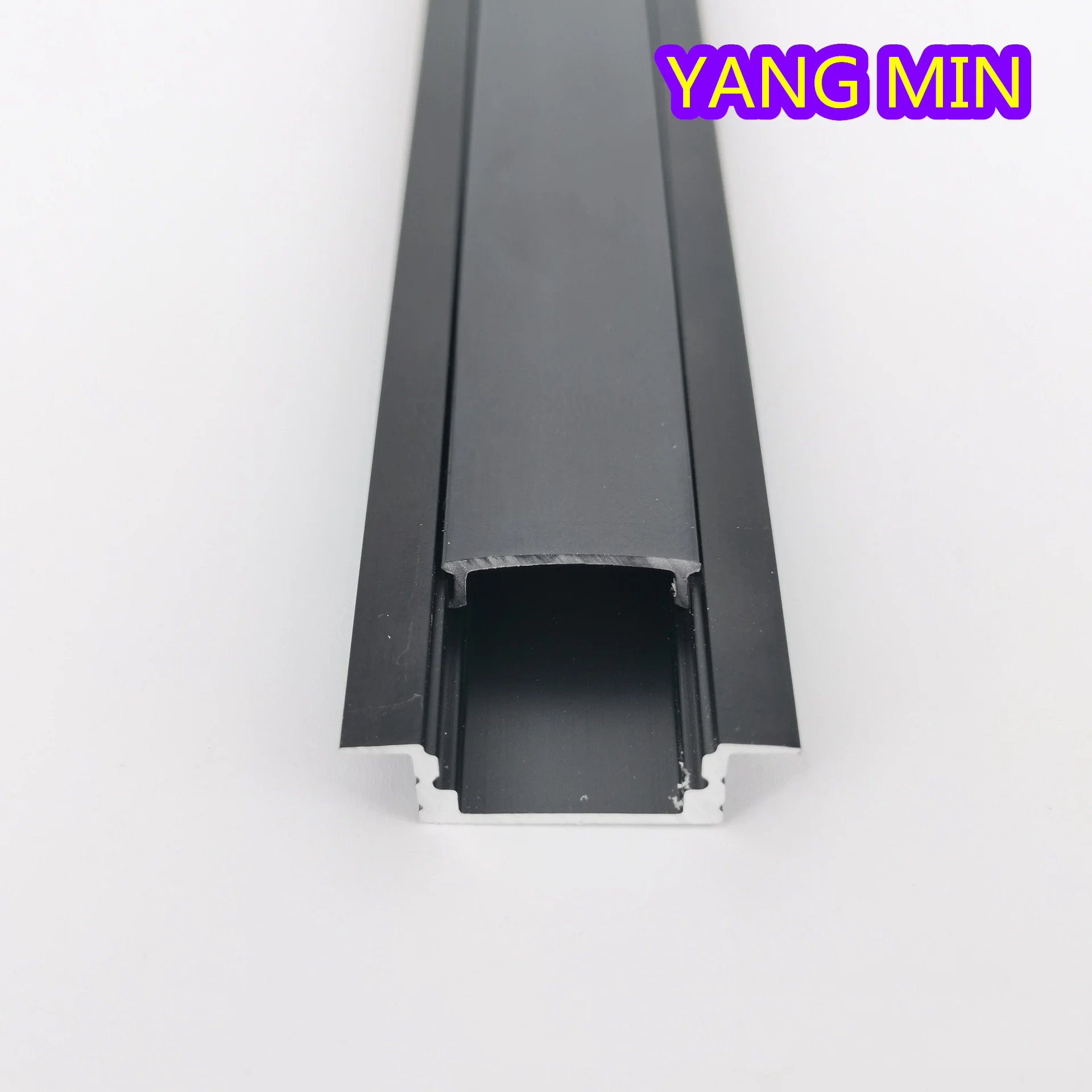 2m/pcs Free Shipping  Aluminum Led Profile For Led Strips 10-12mm PCB Milky/Transparent black PC Cover,Ends+Clips
