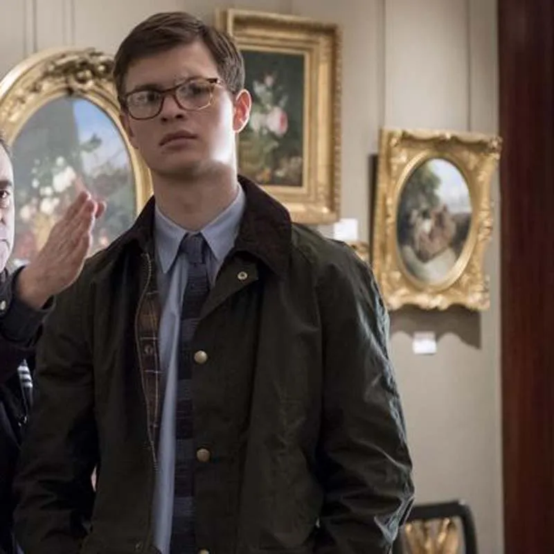 Фото Мем домашняя куртка Ansel Elgort Goldfinch для взрослых Theo Decker, повседневная рабочая одежда с длинными рукавами и несколькими карманами №4