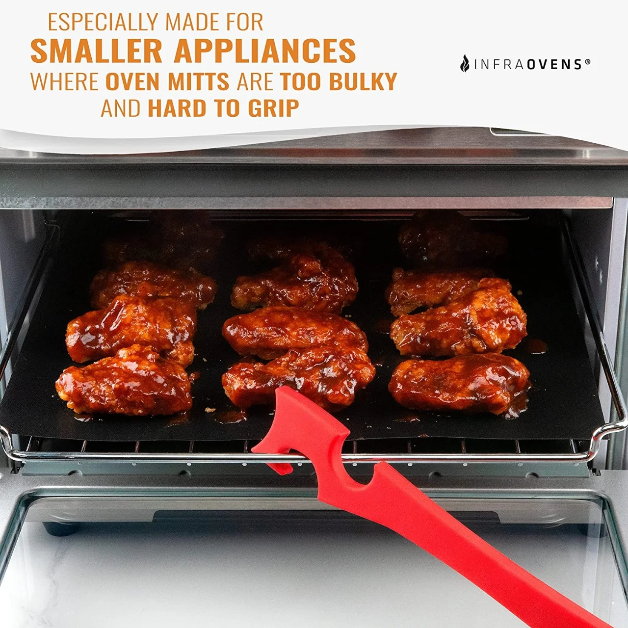

1PCS PP Oven Rack Push Pull Tool for Kitchen Ovens, Toaster Ovens, Air Fryers, Convection Ovens and Small Kitchen Appliances
