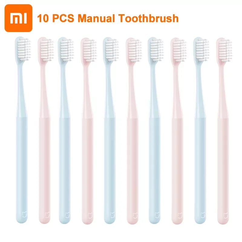 

Mijia 10PCS Toothbrush Manual Soft Superfine Round Brush Deep Cleaning Tartar Tooth Brush Original