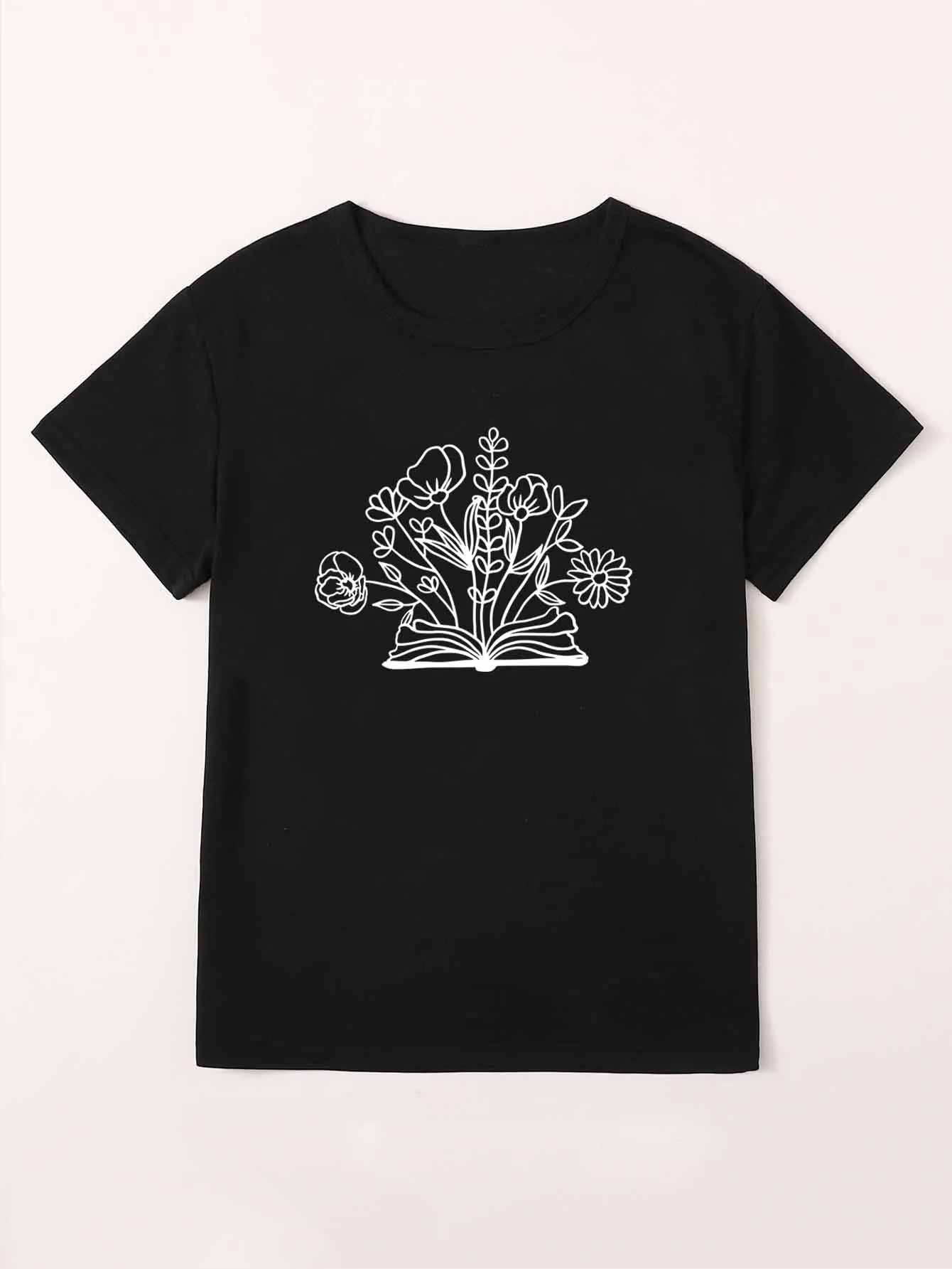 

Botanical Book Top Female Blouses Basic Tops Women Shirt and Skirt Set Bad Bunny T- Shirts for Girls My Melody T-shirt Cactus