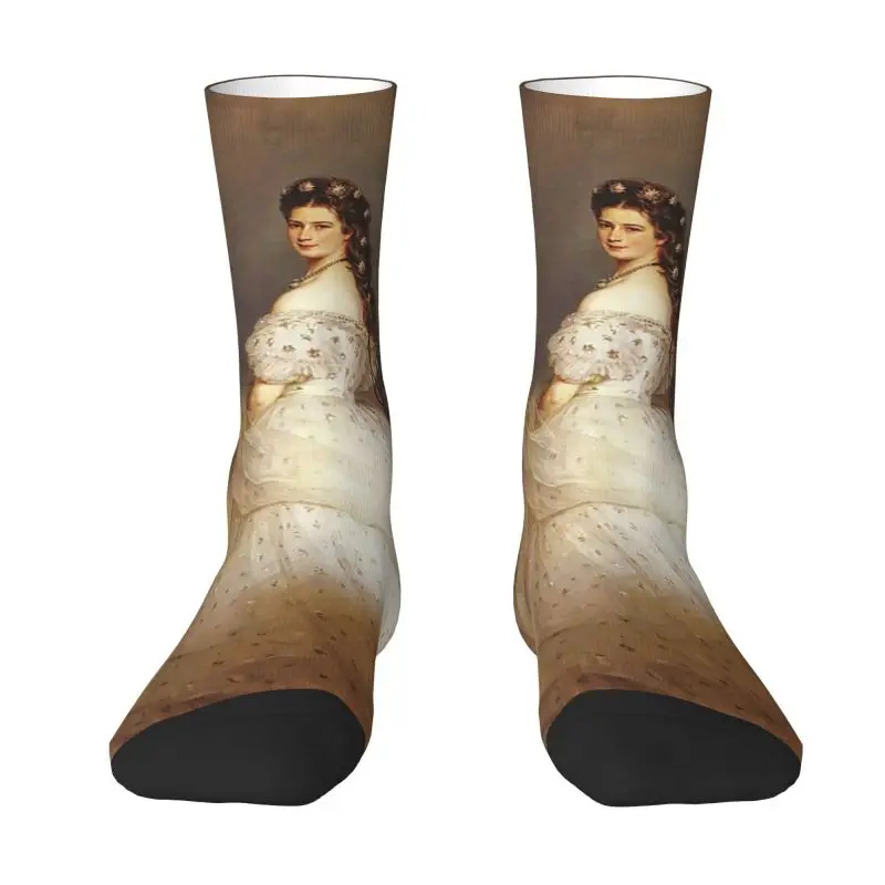 Cute Printed Empress Elisabeth Of Austria Socks for Women Men Stretch Summer Autumn Winter Franz Xaver Winterhalter Crew Socks