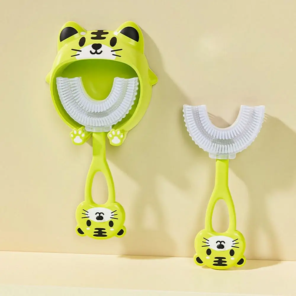 

Frog Cartoon U-shape Tiger Food Grade Silicone Toothbrush Cleaning Toothbrush Kids Toothbrush Children's Toothbrush