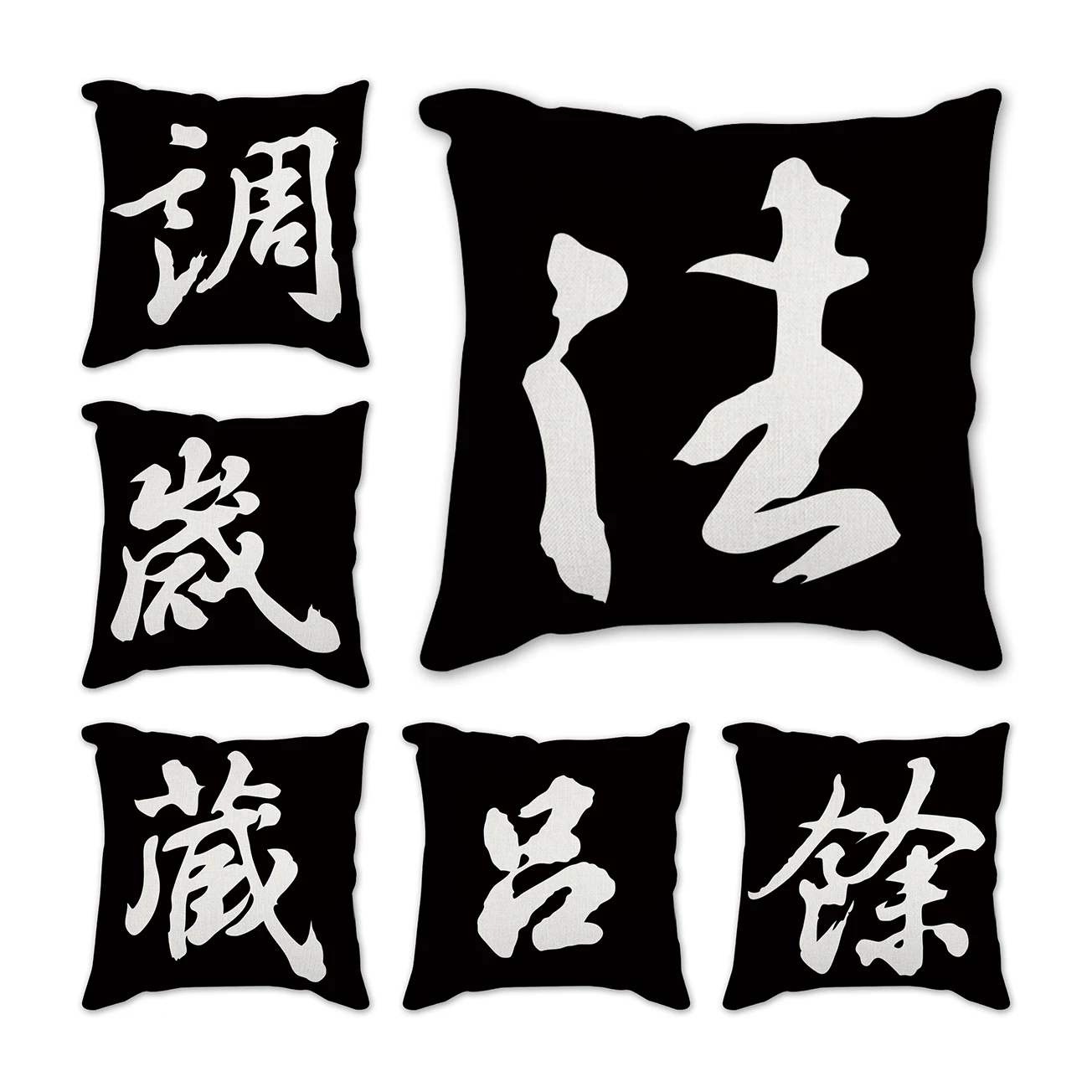 

Character Black Cushion Cover Hot Print Pillows Cover Throw Pillows Linen Cushions 45*45cm Square cojines decorativos para sofá