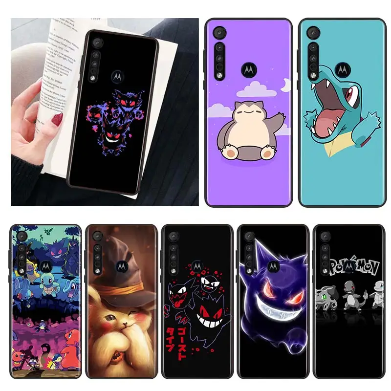 

Gengar Ghost Pokémon For Motorola MOTO G9 G8 E7 E7i E6 Power Edge One Fusion Plus Lite Hyper Marco Black Soft Phone Case