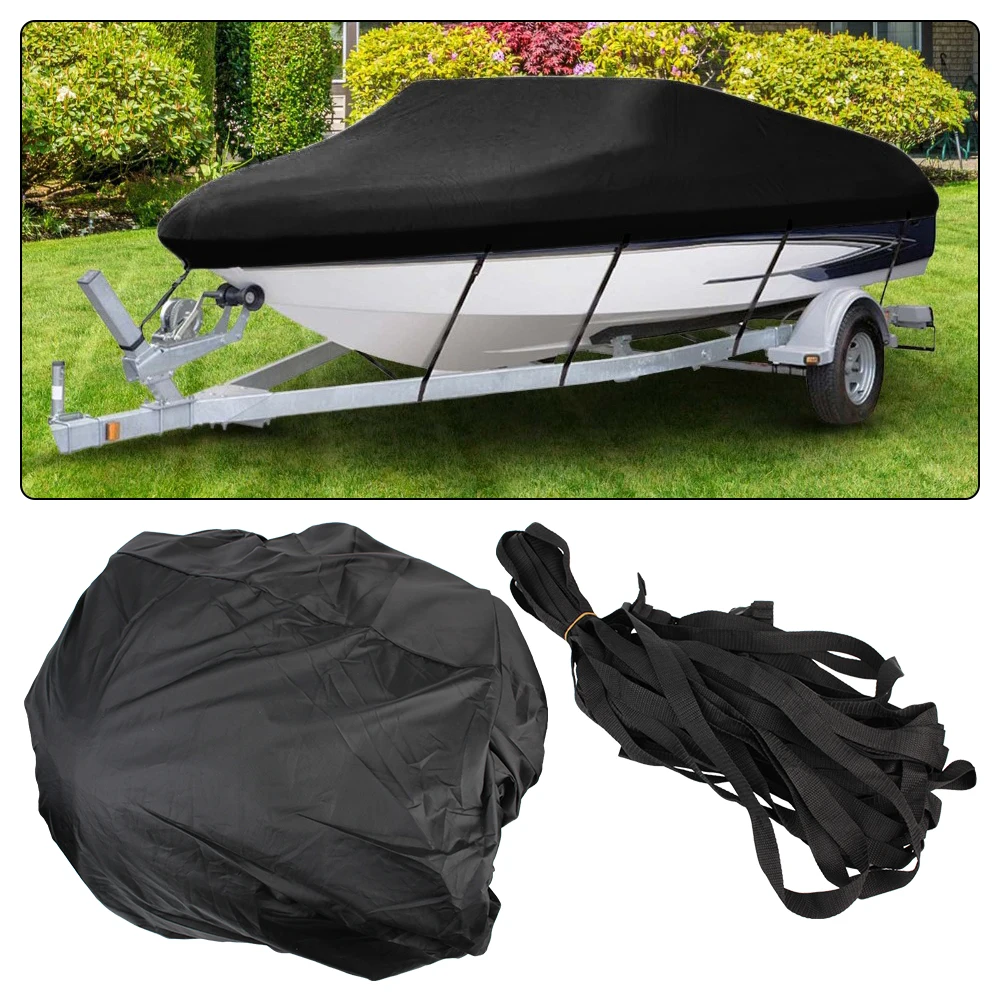 

Yacht Boat Cover Winter Snow Anti-UV Waterproof Sunshade Boat Accessories 24-28Ft 210D Heavy Duty Trailer Marine Covers