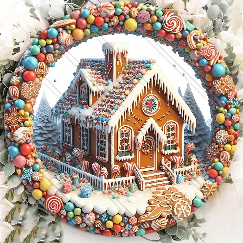 Большой белый Алюминиевый металлический знак прочный Рождественский для конфет