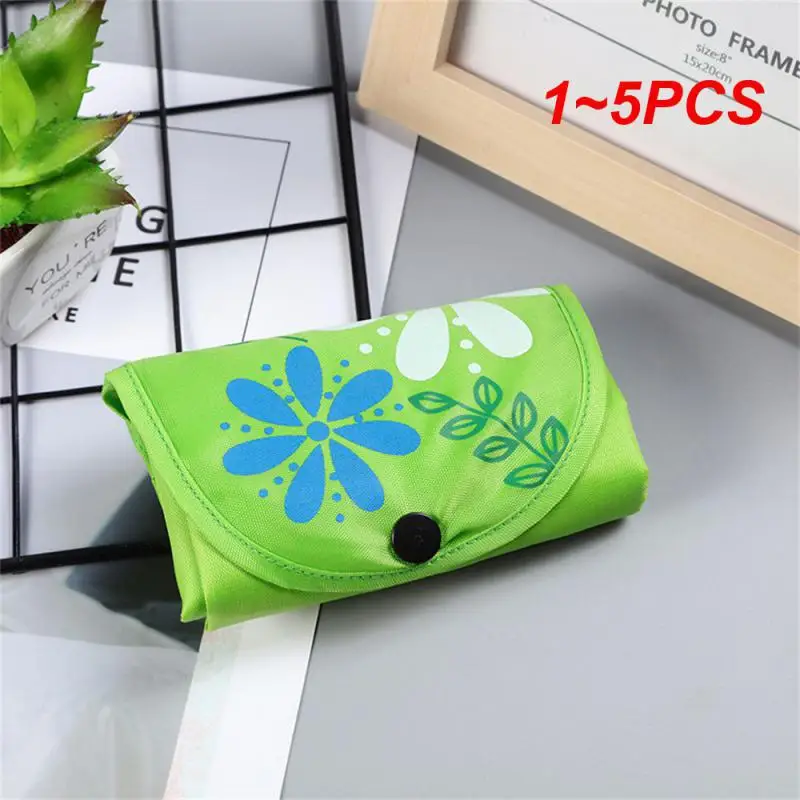 

1~5PCS Reusable Tote Bag Portable Folding Eco Friendly Oxford Grocery Shopping Bag Foldable Handbag Shopper Tote Pouch Organizer