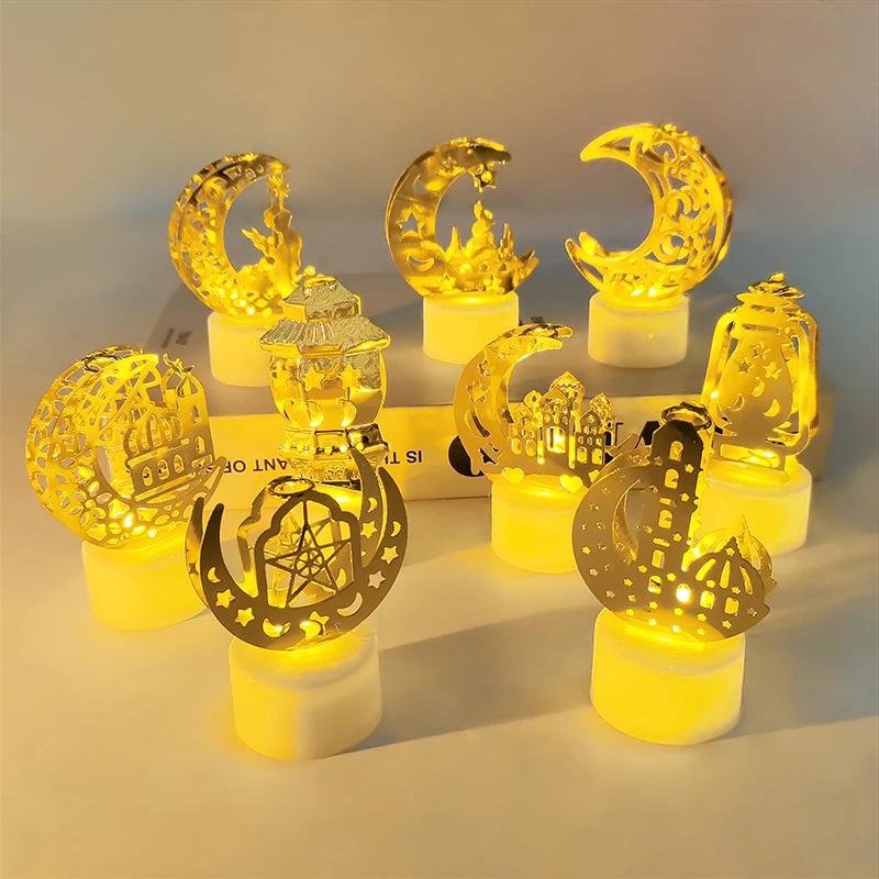 

Ramadan Kareem Decoration Eid Mubarak Moon Lantern Palace Candle LED Lights for Home Islamic Muslim Party Eid Al-Fitr Supplies 8