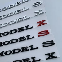 model 3 s model x letters emblem for tesla car styling refitting high performance trunk logo sticker chrome black red