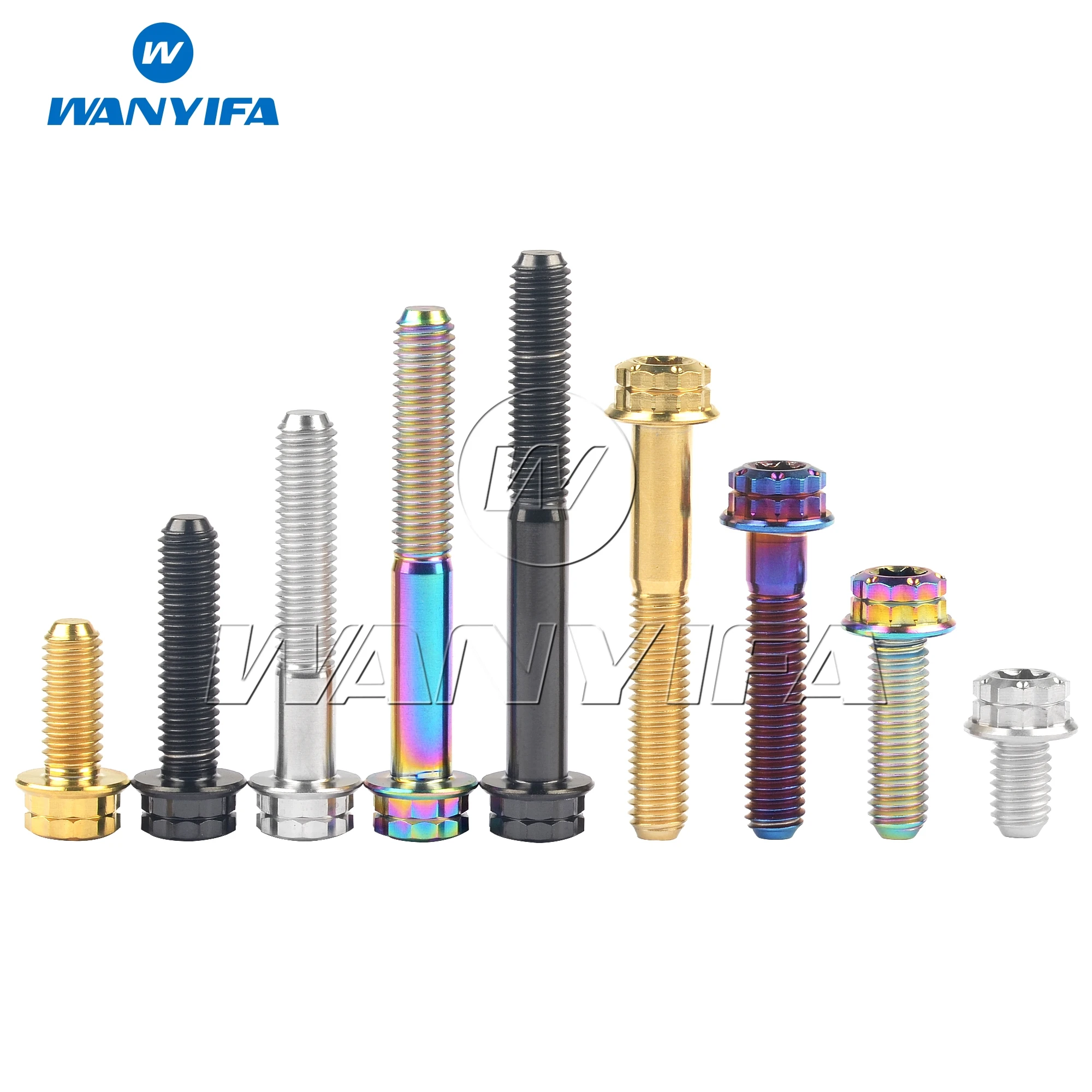 Фото Титановый «Wanyifa» Ti Болт M6x10/15/20/25/30/35/40/45/50 мм Torx T30 Фланцевый 12 точечный головной винт для модификации велосипеда мотоцикла №3
