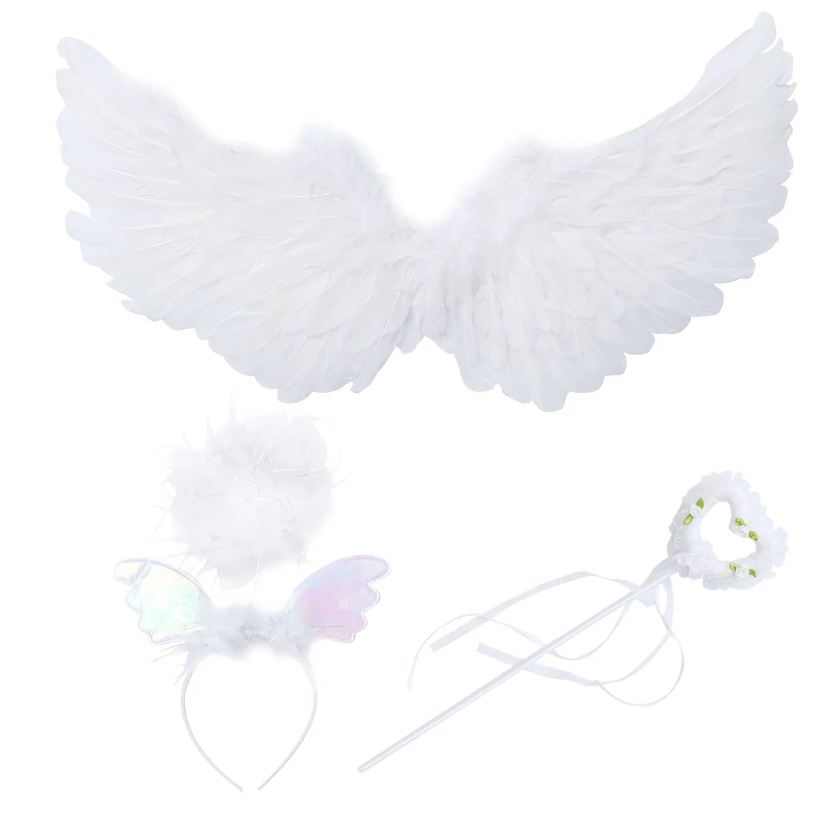 

Costume for Children Performance Wing Hair Headband Fairy Wand for Carnival Party Supplies 4Pcs