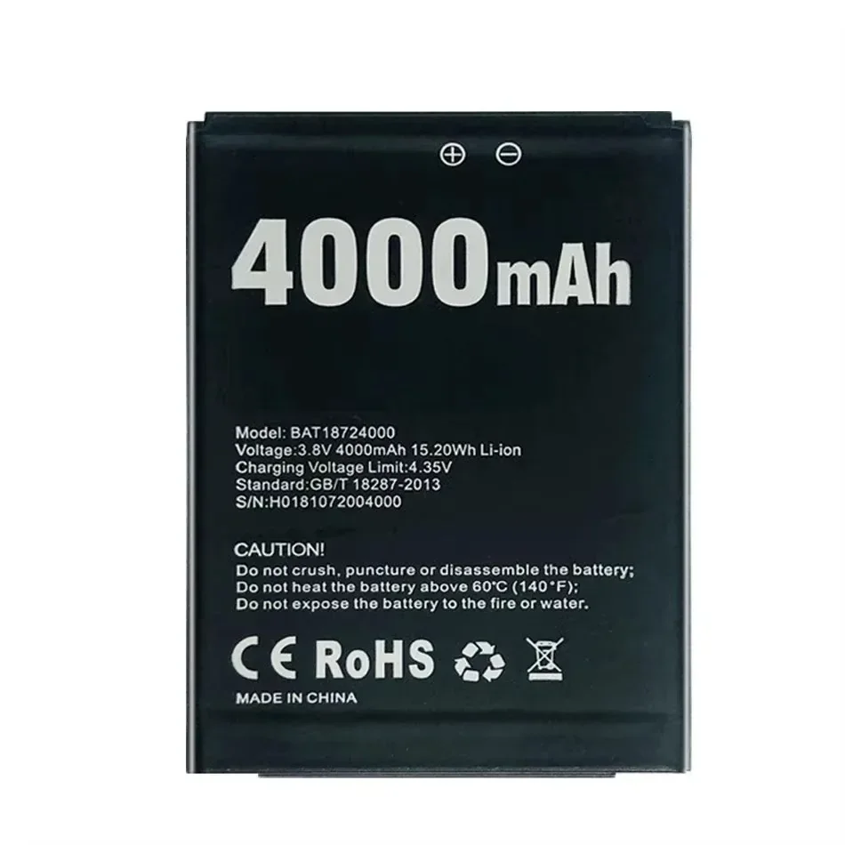 4000 мАч BAT 18724000 Аккумулятор для Doogee X70 высококачественная сменная батарея + номер
