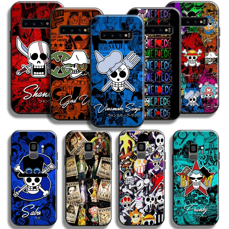 

Anime One Piece Skull Logo Phone Case For Samsung Galaxy S10 5G S9 S8 Plus S10 Lite S10E Funda Coque Silicone Cover Back