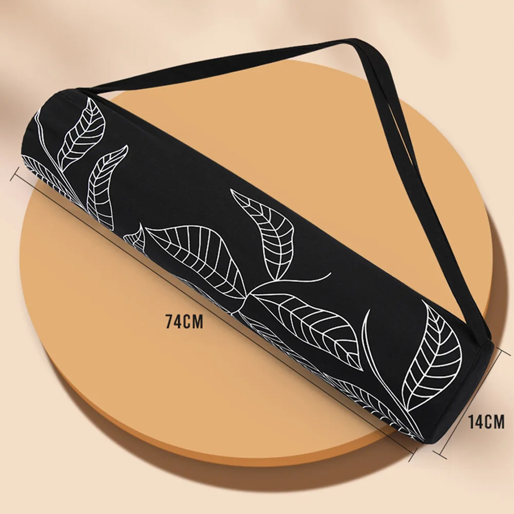 Hot New Durable Yoga Mat Carrier Bag Black Carry Elastic Fitness GYM Pockets 200g 74*14cm Polyester Cotton Canvas