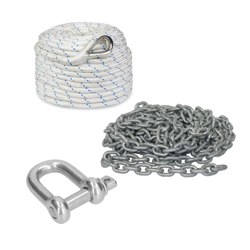 

Rope Chain Kits Double Braid Nylon Rope for Boat Drum Anchor Winch 6mm x 60m