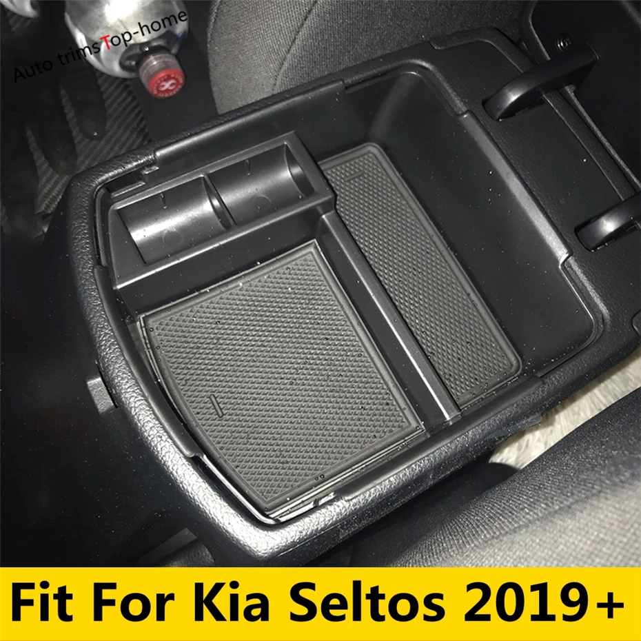 

Central Control Armrest Storage Box Phone Container Organizer For Kia Seltos 2019 2020 2021 2022 Car Accessories Auto Interior