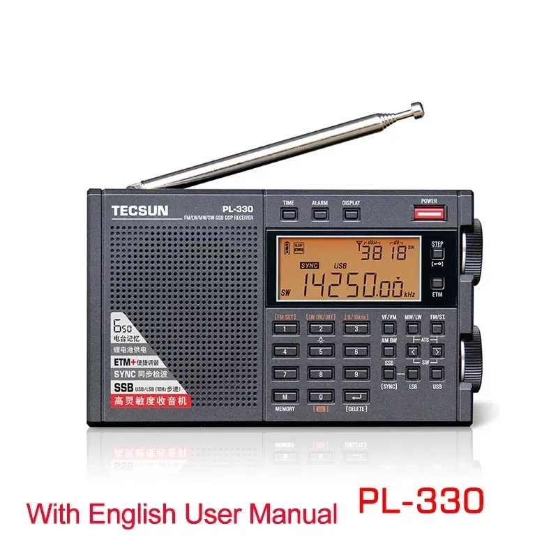 

2022 2022 Tecsun PL-330 FM Radio Portable LW/SW/MW Single Side Band All Band Radio Receiver With English Manual Newest Firmware