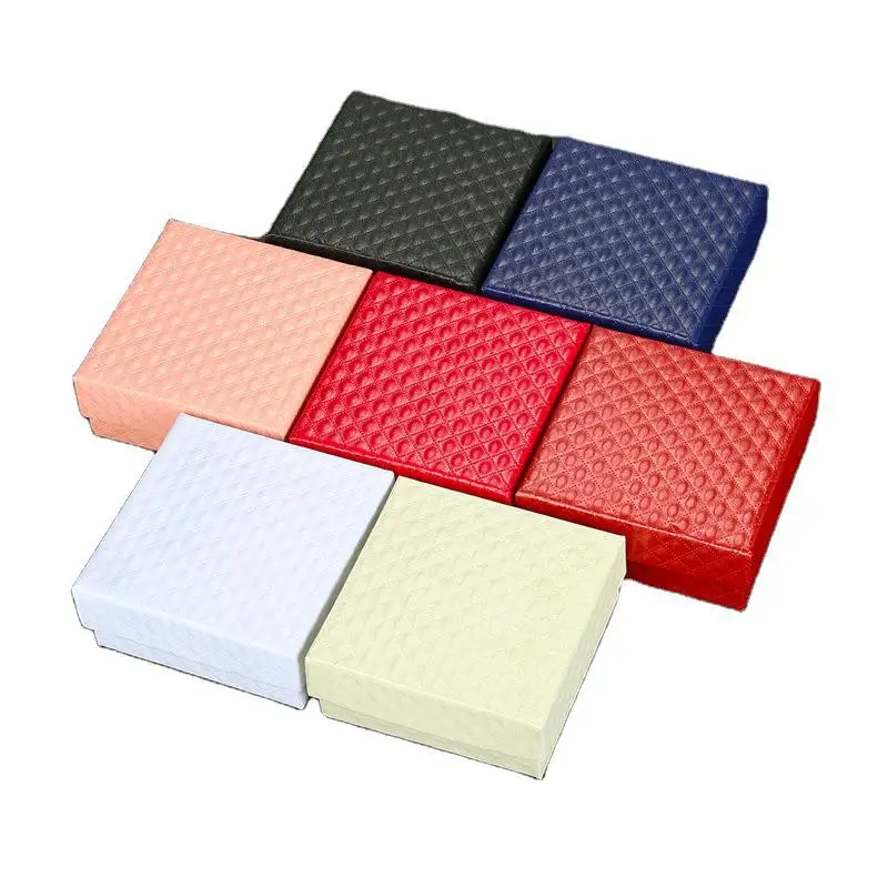 Ring Necklace Bracelets Earring Gift Packaging Boxes With Sponge Inside Rectangle