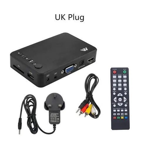 Ultra Media Player для автомобиля TV SD MMC RMVB MP3 USB внешний HDD U диск мультимедийный медиа плеер Box с VGA SD MKV H.265