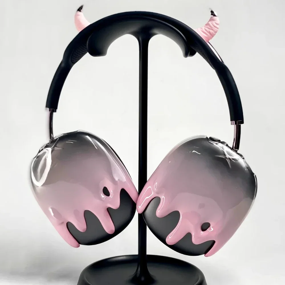 Airpods Pro Max чехол для телефона Y2K черные наушники в форме капли воды аксессуары