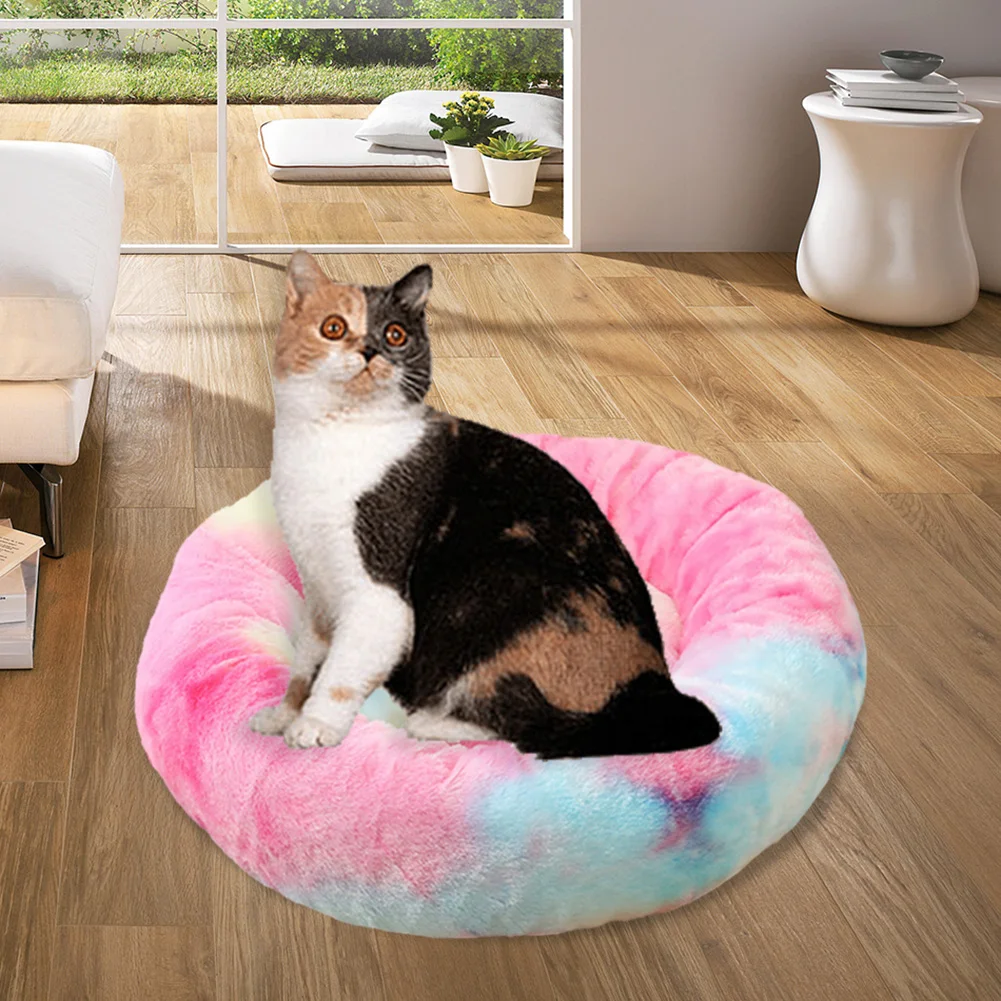 Мягкая кровать для домашних животных кошек и собак тканевый теплый зимний коврик