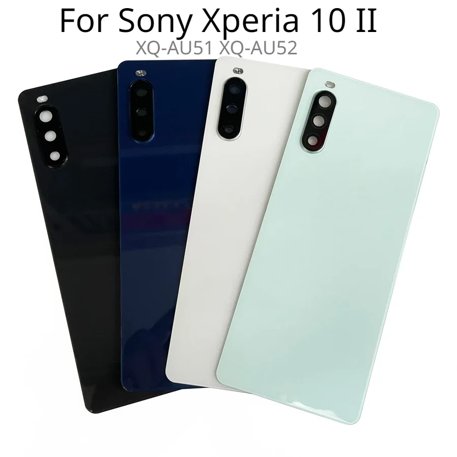 Заднее стекло для Sony Xperia 10 II XQ-AU51 AU52 Крышка батарейного отсека задний корпус +
