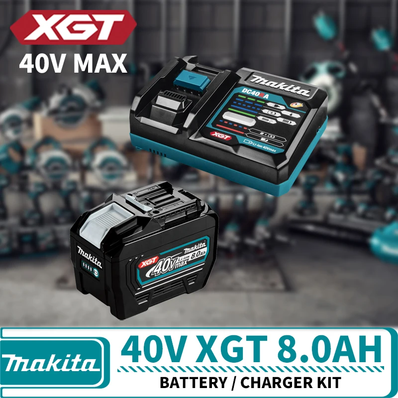 

Makita 40V XGT Battery Charger Kit BL4020 BL4025 BL4040 BL4050 BL4080 Lithium-Ion Battery DC40RA XGT Rapid Charger