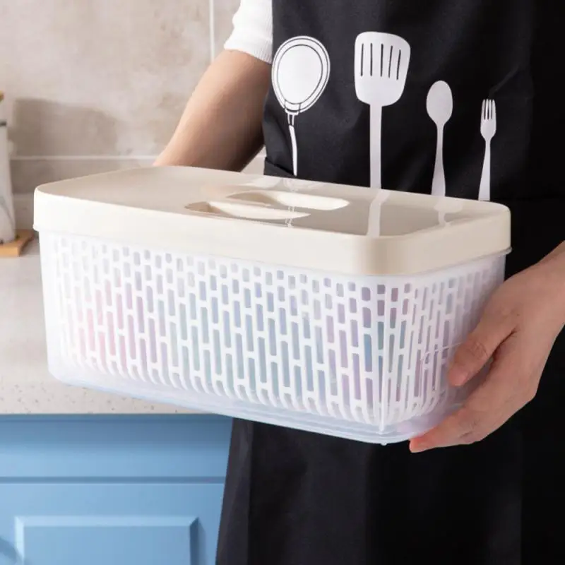 

Food Storage Container Portable Vegetable Basket Multipurpose Stackable Refrigerator Storage Box Food Grade Containers