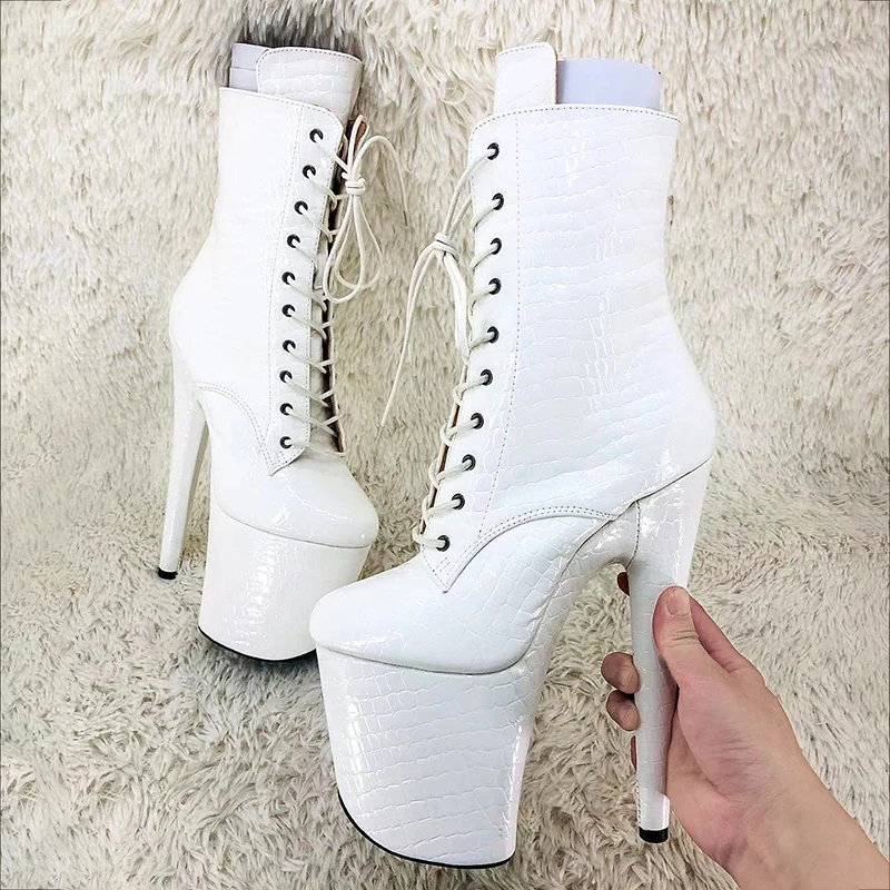 Leecabe 20CM/8Inch Women's Platform disco party High Heels Shoes Pole Dance boot