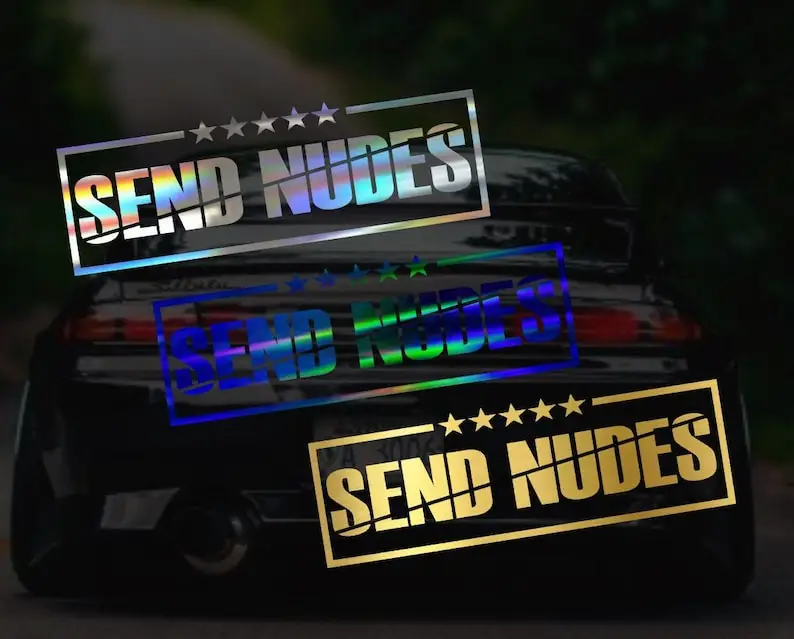 Отправить nudes наклейка для автомобилей | Окна грузовика | Для заднего окна | JDM | Instagram | Наклейка для автомобилей окон | Наклейка на бампер