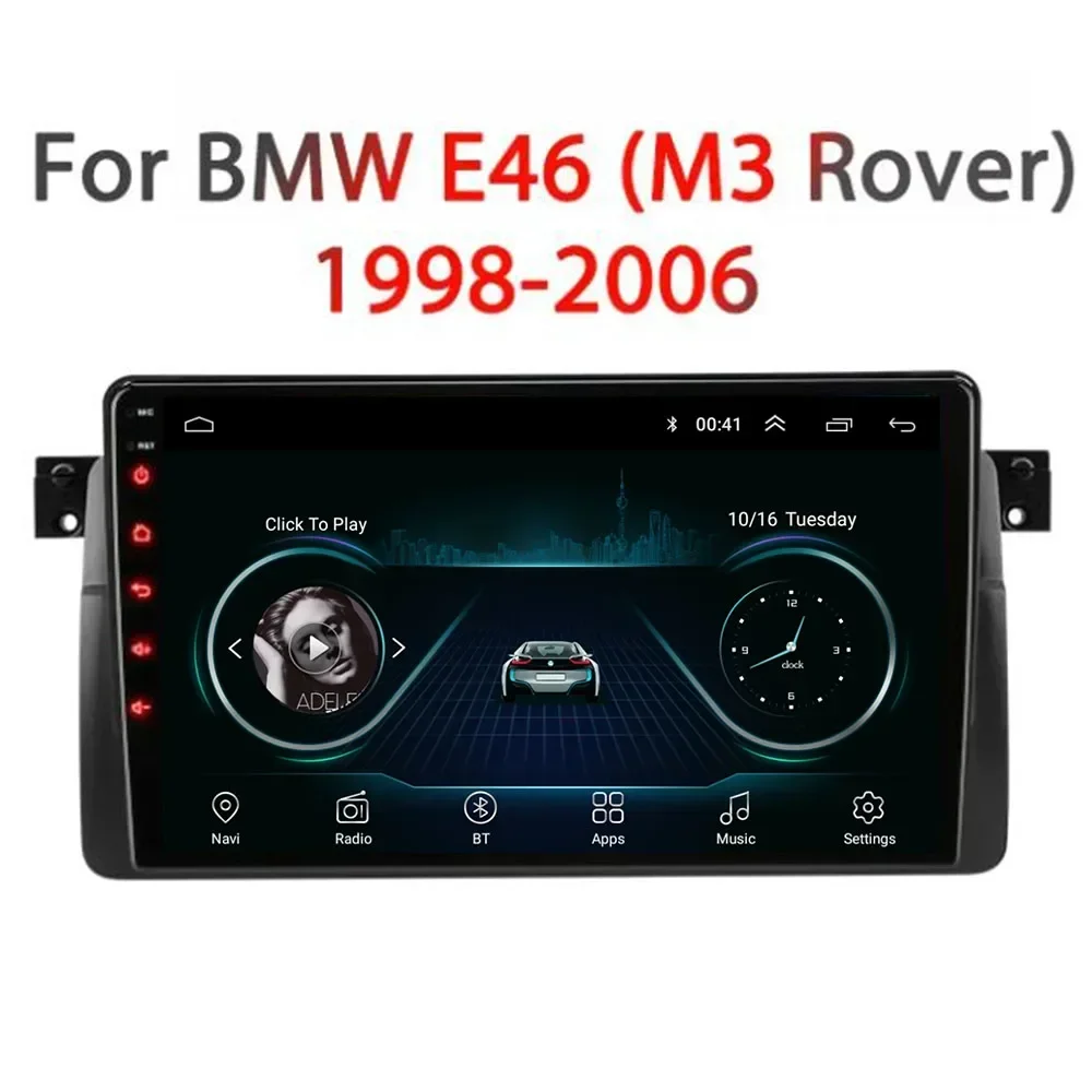 2Din для BMW E46 M3 318/320/325 330/335-1998 детской Android 13 навигация GPS автомобильное Стерео Радио