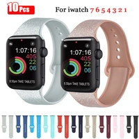 10pcslot silicone strap for apple watch band 40mm 44mm 38mm 42mm 41mm 45mm smartwatch band bracelet for iwatch series 3 4 5 6 7