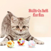 2022 cat toy trumpet 4cm diameter handmade bell ball multi color optional companion interactive toy 002 cats